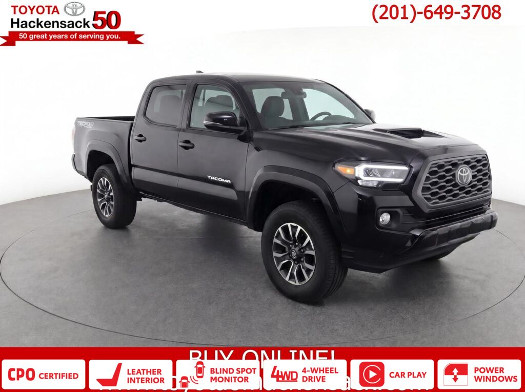 Black 2023 Toyota Tacoma TRD Sport Double Cab 4WD Pickup Truck Four-Wheel Drive 6-Speed Automatic