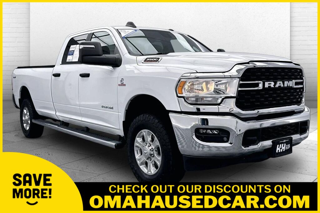 Bright White Clearcoat 2023 RAM 3500 Pickup Truck Four-Wheel Drive 