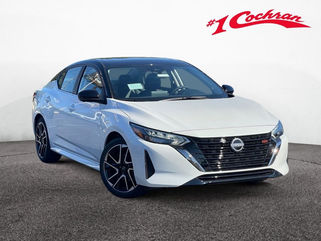 Aspen White Tricoat/Super Black 2025 Nissan Sentra SR FWD Sedan Front-Wheel Drive Continuously Variable Transmission