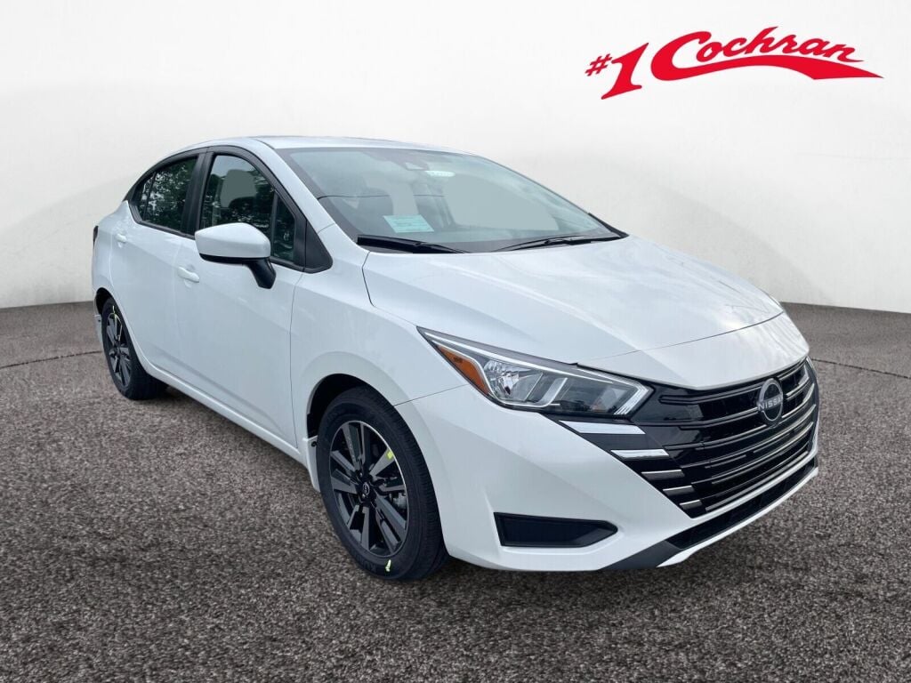 Aspen White Tricoat 2025 Nissan Versa SV FWD Sedan Front-Wheel Drive Continuously Variable Transmission