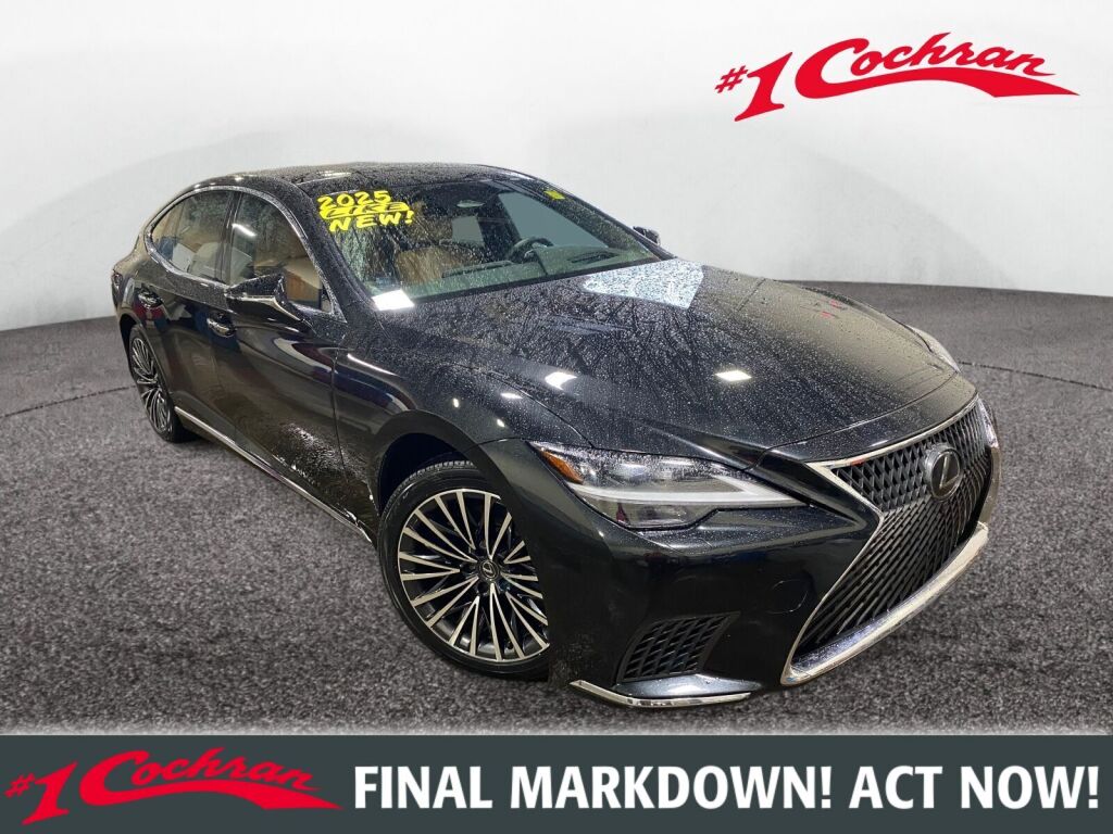 Black (Caviar) 2025 Lexus LS 500 AWD Sedan All-Wheel Drive Automatic