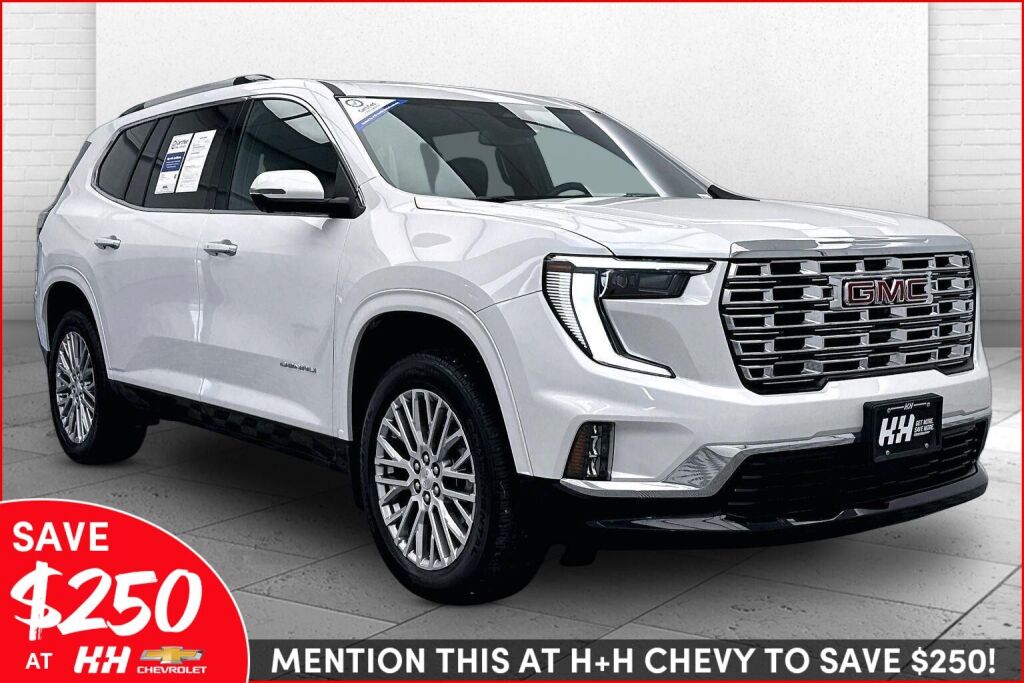 White Frost Tricoat 2025 GMC Acadia Denali AWD SUV / Crossover Four-Wheel Drive 8-Speed Automatic