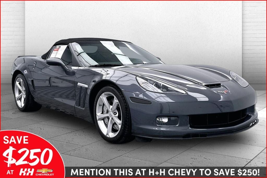 Cyber Gray Metallic 2012 Chevrolet Corvette Z16 Grand Sport 2LT Convertible RWD Coupe Rear-Wheel Drive 6-Speed Automatic
