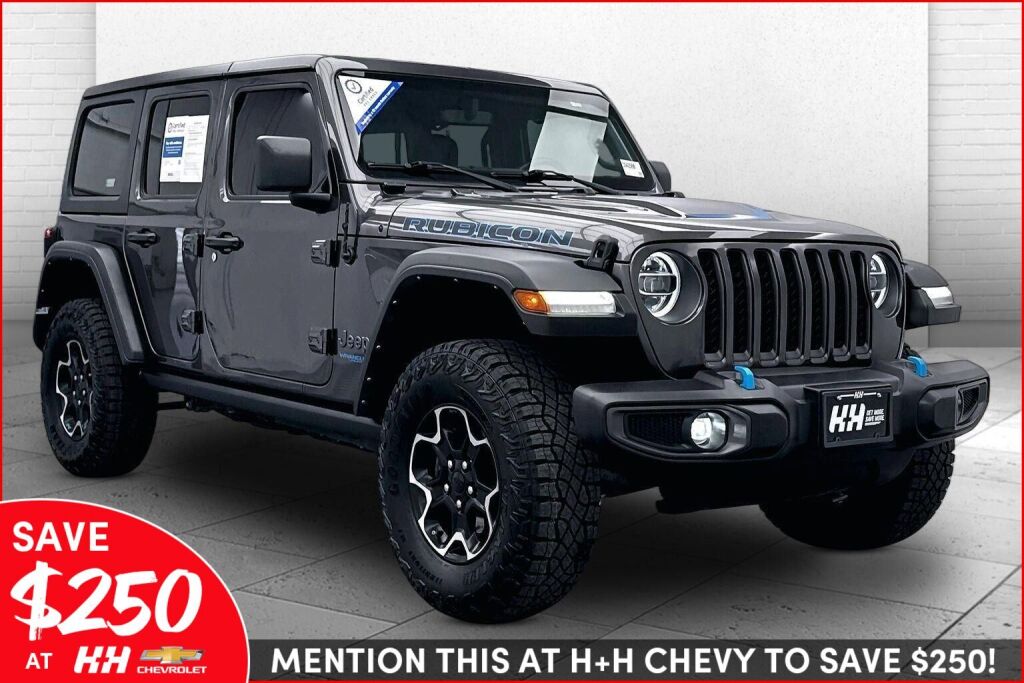 Gray (Granite Crystal Metallic Clearcoat) 2022 Jeep Wrangler 4xe Rubicon 4WD SUV / Crossover Four-Wheel Drive 8-Speed Automatic