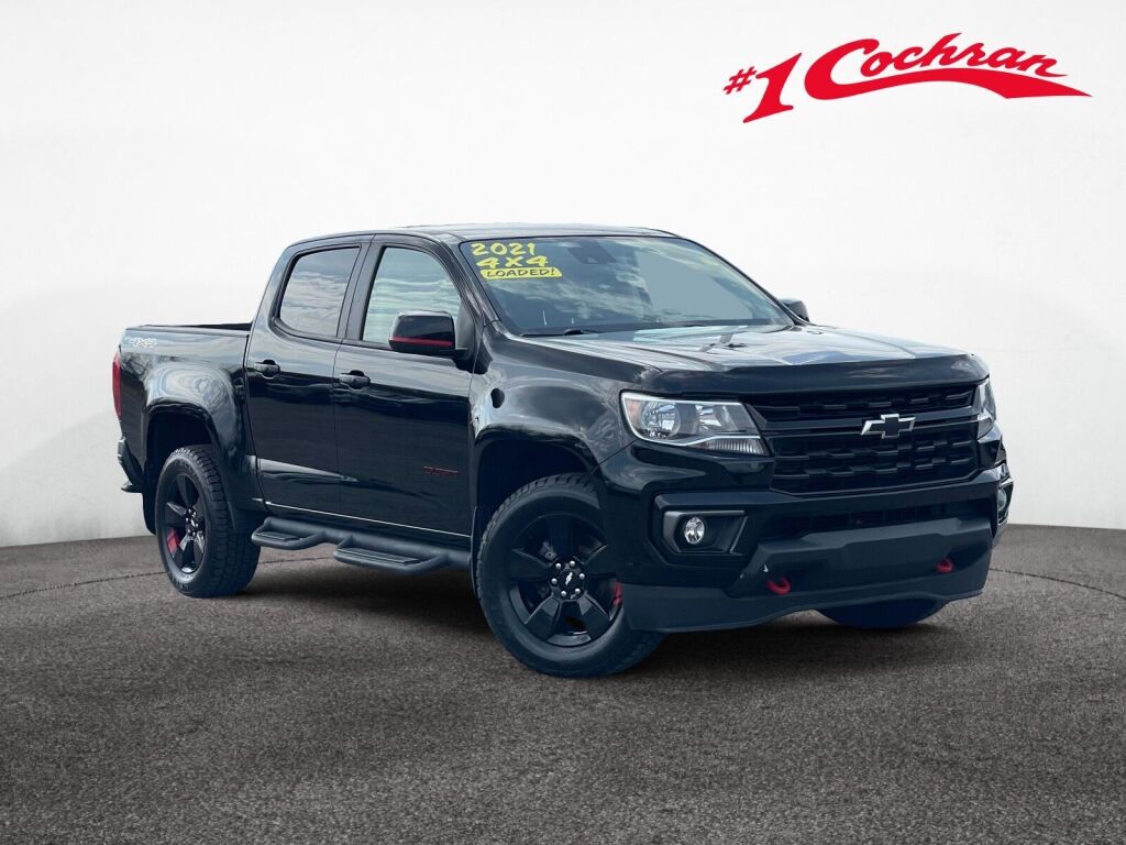 Black 2021 Chevrolet Colorado LT Crew Cab 4WD Pickup Truck Four-Wheel Drive 8-Speed Automatic