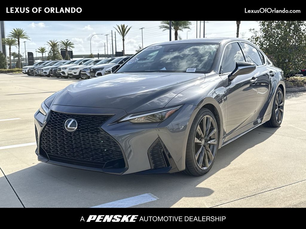 Cloudburst Gray 2024 Lexus IS 350 F Sport Design RWD Sedan Rear-Wheel Drive 8-Speed Automatic
