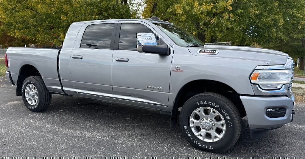Billet Silver Metallic Clearcoat 2023 RAM 2500 Laramie Mega Cab 4WD Pickup Truck Four-Wheel Drive 6-Speed Automatic