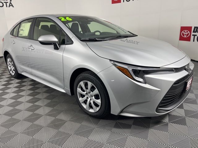 Classic Silver Metallic 2026 Toyota Corolla Hybrid LE FWD Sedan Front-Wheel Drive Continuously Variable Transmission