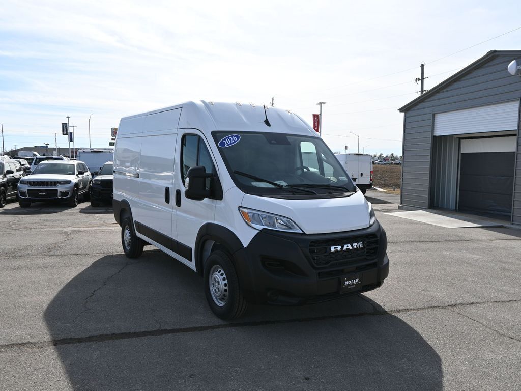 Bright White Clearcoat 2026 RAM ProMaster 1500 Tradesman 136 High Roof Cargo Van FWD Van Front-Wheel Drive 9-Speed Automatic
