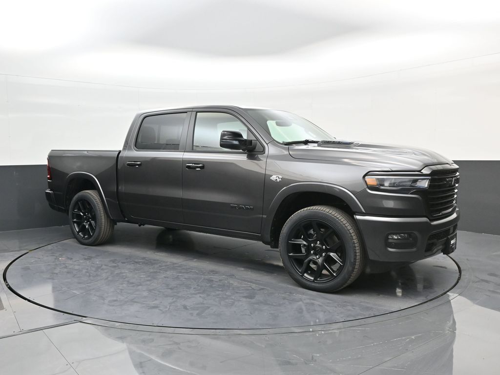 Gray (Granite Crystal Metallic Clearcoat) 2026 RAM 1500 Laramie Crew Cab 4WD Pickup Truck Four-Wheel Drive 8-Speed Automatic