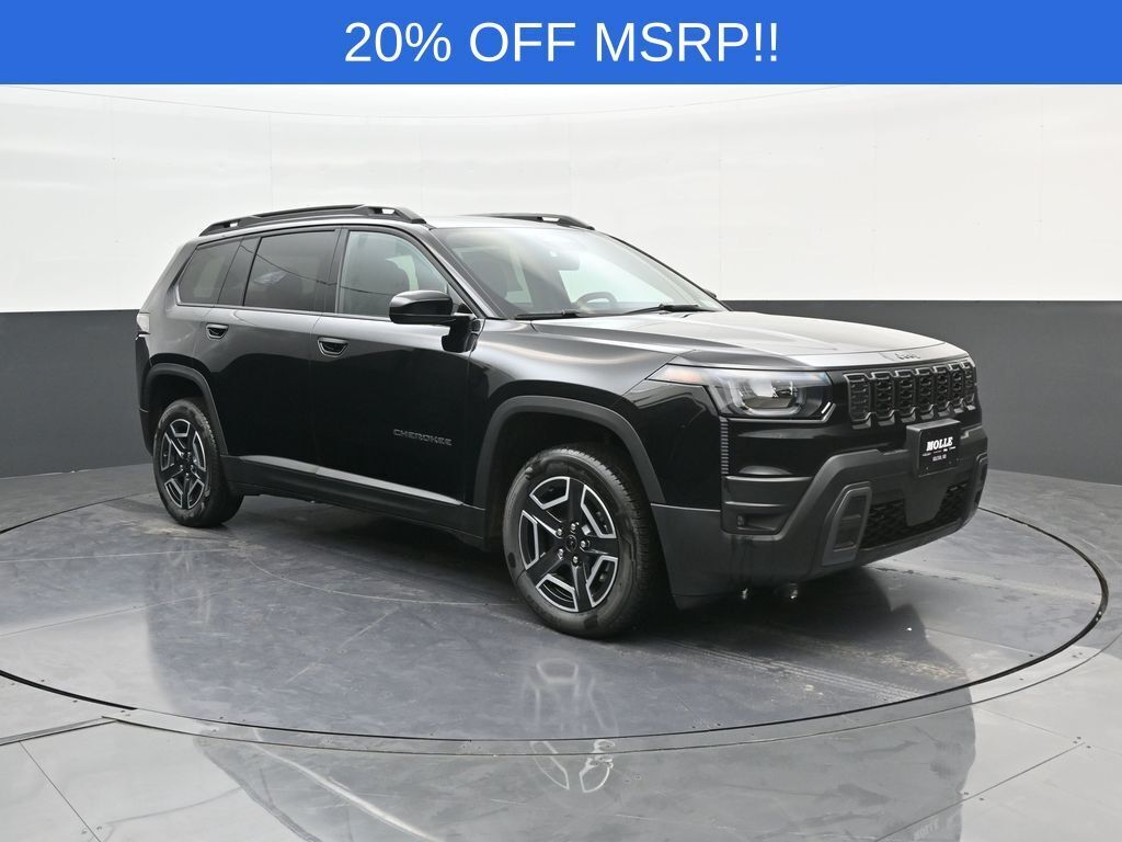 Diamond Black Crystal Pearlcoat 2026 Jeep Cherokee Laredo 4WD SUV / Crossover Four-Wheel Drive Continuously Variable Transmission