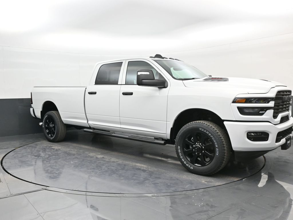 Bright White Clearcoat 2026 RAM 2500 Black Express Crew Cab LB 4WD Pickup Truck Four-Wheel Drive 8-Speed Automatic