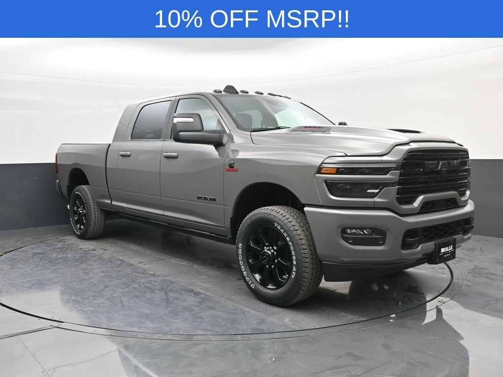 Ceramic Gray Clearcoat 2026 RAM 2500 Laramie Mega Cab 4WD Pickup Truck Four-Wheel Drive 8-Speed Automatic