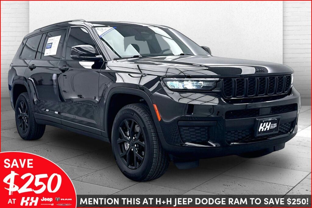 Diamond Black Crystal Pearlcoat 2024 Jeep Grand Cherokee L Altitude X 4WD SUV / Crossover Four-Wheel Drive 8-Speed Automatic