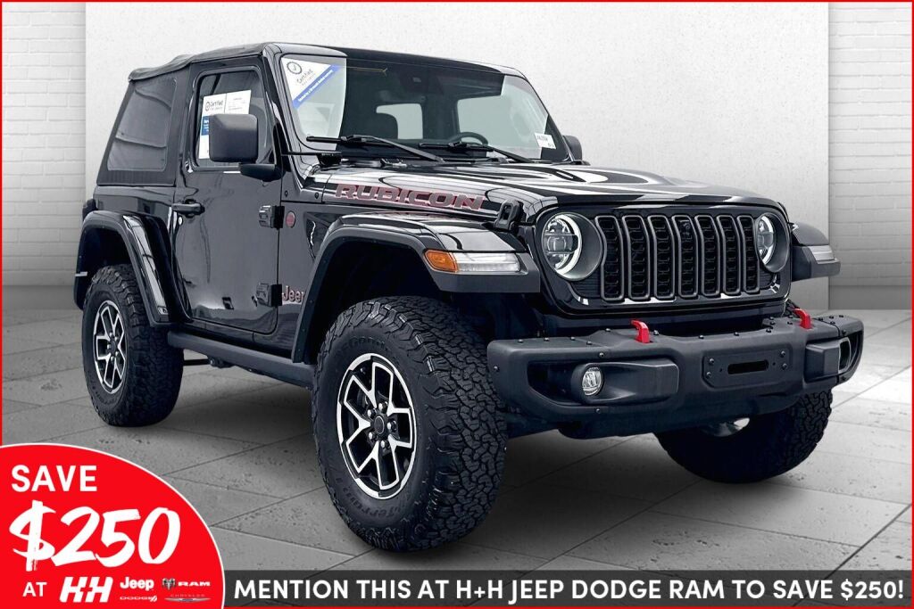 Black Clearcoat 2024 Jeep Wrangler Rubicon X 2-Door4WD SUV / Crossover Four-Wheel Drive 6-Speed Manual