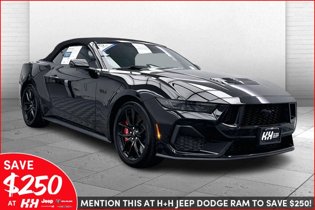 Shadow Black 2024 Ford Mustang GT Premium Convertible RWD Convertible Rear-Wheel Drive 6-Speed Manual