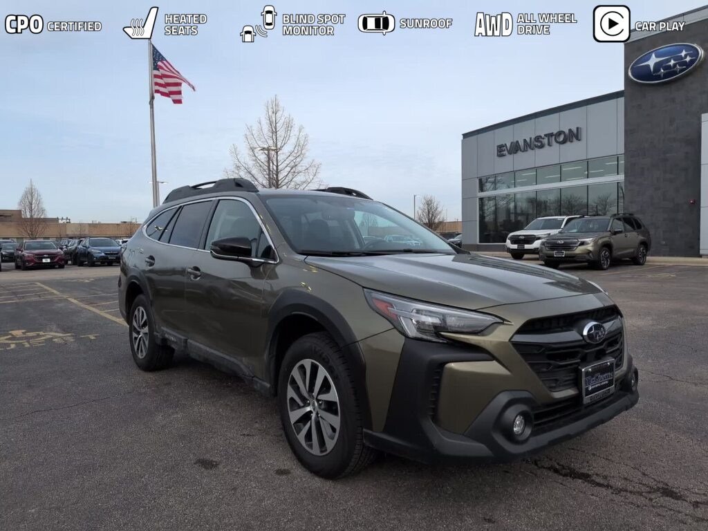 Green Metallic 2023 Subaru Outback Premium AWD SUV / Crossover All-Wheel Drive Continuously Variable Transmission