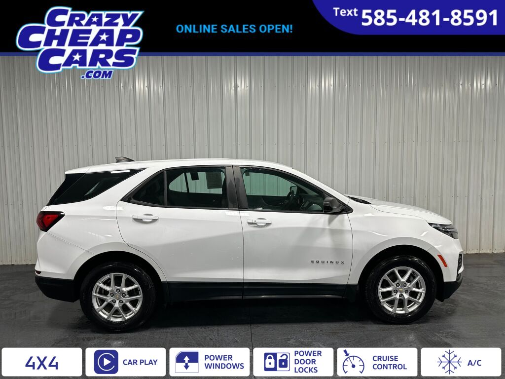 White 2022 Chevrolet Equinox LS AWD with 1LS SUV / Crossover Four-Wheel Drive 6-Speed Automatic