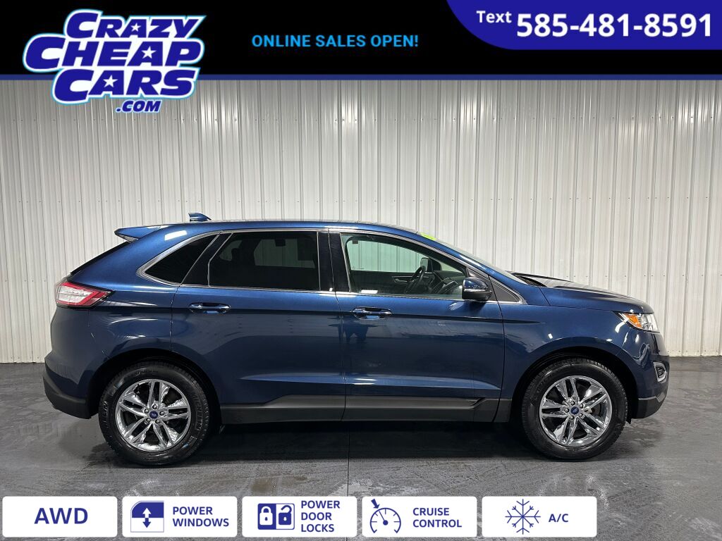 Blue 2017 Ford Edge SEL AWD SUV / Crossover All-Wheel Drive 6-Speed Automatic