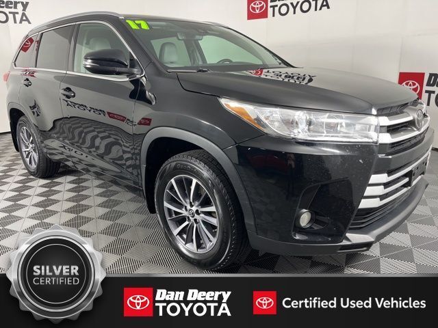 Midnight Black Metallic 2017 Toyota Highlander XLE AWD SUV / Crossover All-Wheel Drive 8-Speed Automatic