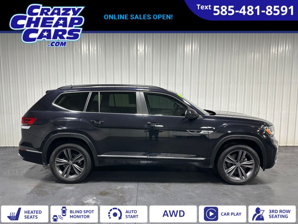 Black 2021 Volkswagen Atlas V6 SE R-Line 4Motion with Technology SUV / Crossover All-Wheel Drive 8-Speed Automatic