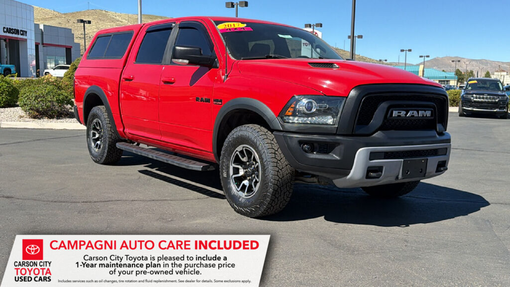 Flame Red 2017 RAM 1500 Rebel Crew Cab 4WD Pickup Truck Four-Wheel Drive 8-Speed Automatic