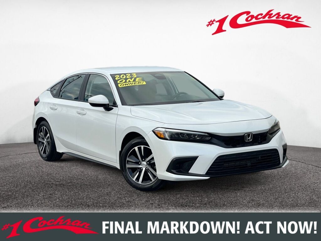 Platinum White Pearl 2023 Honda Civic Hatchback LX FWD Hatchback Front-Wheel Drive Continuously Variable Transmission