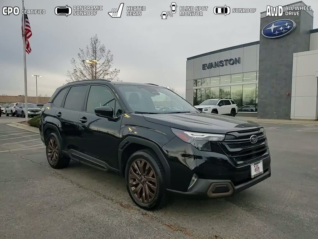 Crystal Black Silica 2025 Subaru Forester Sport Crossover AWD SUV / Crossover All-Wheel Drive Continuously Variable Transmission