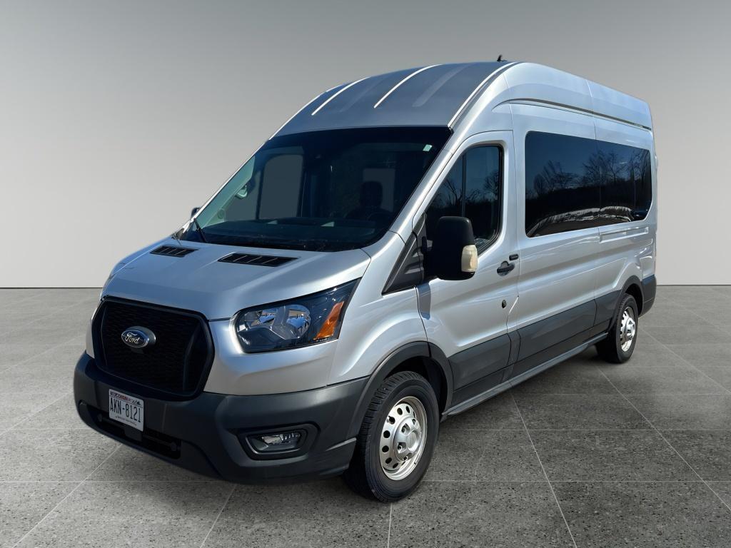 Ingot Silver 2023 Ford Transit Passenger 350 XL High Roof LB AWD Van All-Wheel Drive Automatic