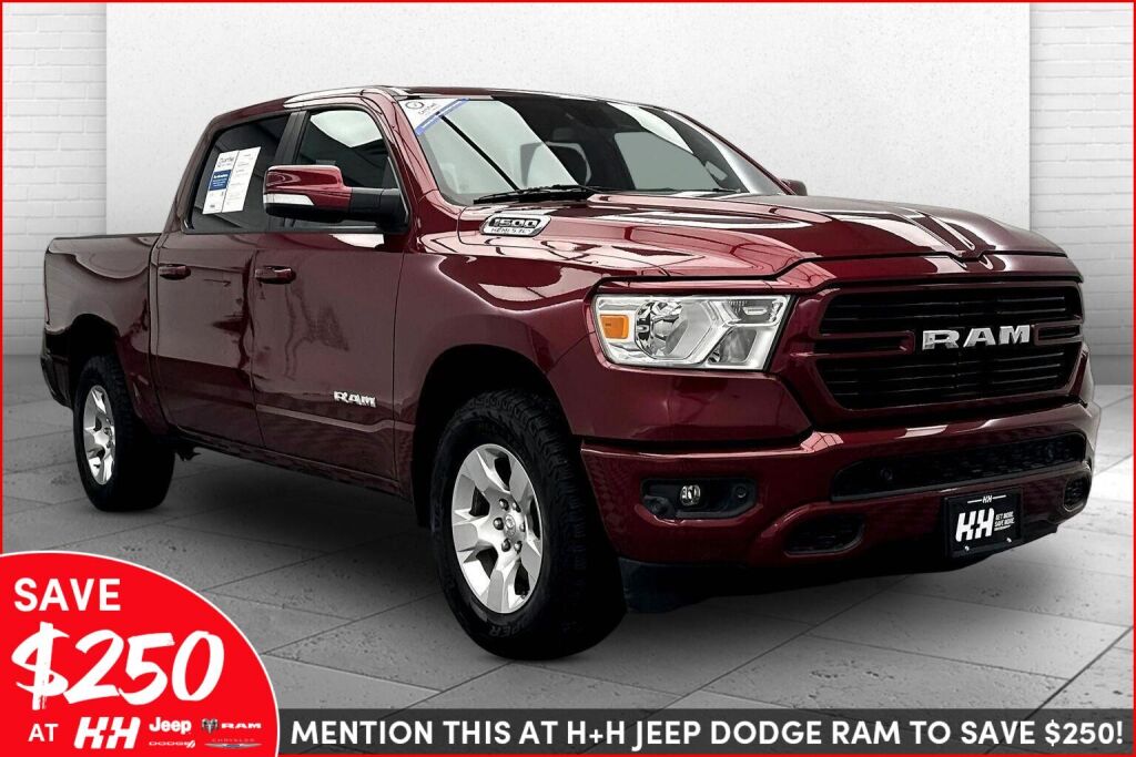 Delmonico Red Pearlcoat 2019 RAM 1500 Big Horn Crew Cab 4WD Pickup Truck Four-Wheel Drive 8-Speed Automatic