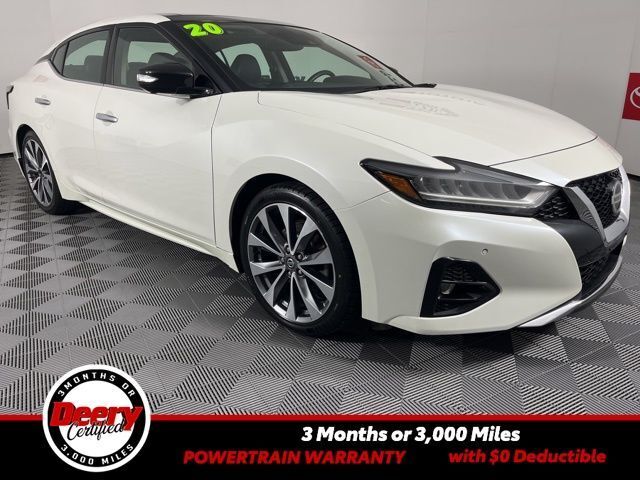 Pearl White Tricoat 2020 Nissan Maxima Platinum FWD Sedan Front-Wheel Drive Continuously Variable Transmission