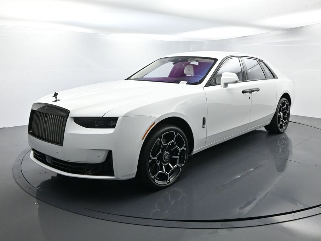 Crystal Over Arctic White 2025 Rolls-Royce Ghost Black Badge AWD Sedan All-Wheel Drive 8-Speed Automatic