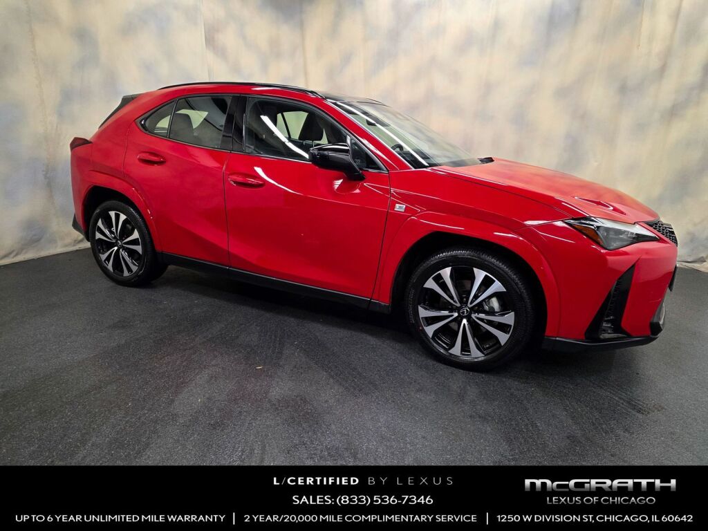 Redline w/Obsidian 2025 Lexus UX Hybrid 300h F Sport Design AWD SUV / Crossover All-Wheel Drive 6-Speed CVT
