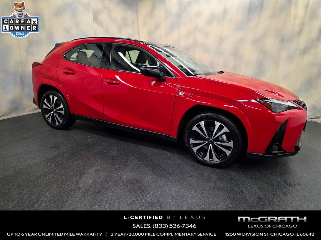 Redline w/Obsidian 2025 Lexus UX Hybrid 300h F Sport Design AWD SUV / Crossover All-Wheel Drive 6-Speed CVT