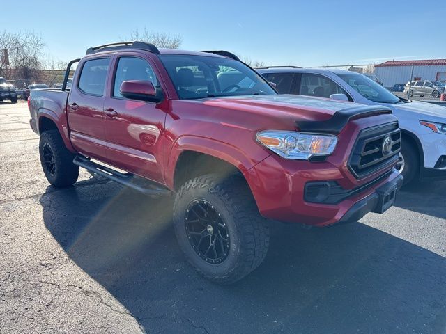 Barcelona Red Metallic 2021 Toyota Tacoma SR5 V6 Double Cab 4WD Pickup Truck Four-Wheel Drive 6-Speed Automatic