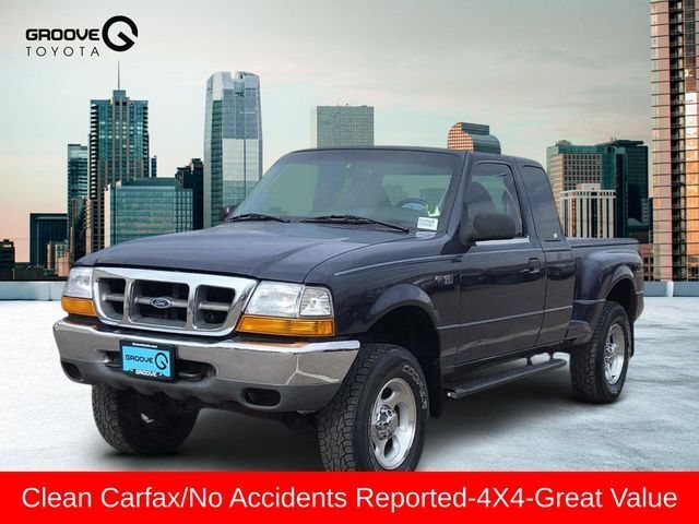 Black Clearcoat 2000 Ford Ranger XL Extended Cab 4WD SB Pickup Truck Four-Wheel Drive 4-Speed Automatic Overdrive