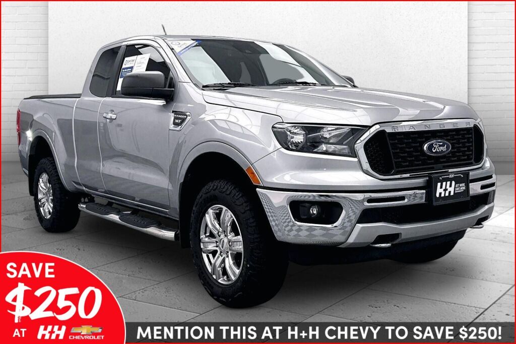Iconic Silver Metallic 2021 Ford Ranger XLT SuperCab 4WD Pickup Truck Four-Wheel Drive Automatic