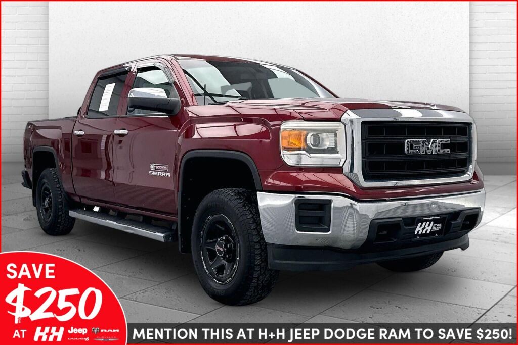 Sonoma Red Metallic 2015 GMC Sierra 1500 Base Crew Cab 4WD Pickup Truck Four-Wheel Drive 6-Speed Automatic