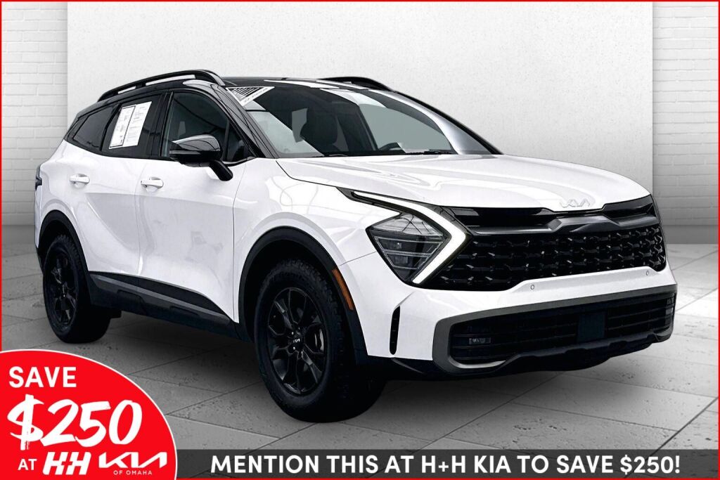 Glacier White Pearl/Ebony Black Roof 2023 Kia Sportage X-Pro Prestige AWD SUV / Crossover All-Wheel Drive Automatic