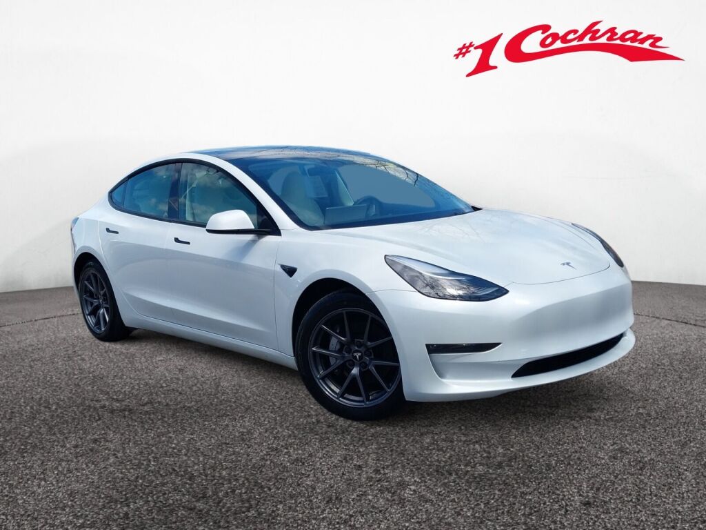 WHI/White 2023 Tesla Model 3 Long Range AWD Sedan All-Wheel Drive 1-Speed Automatic