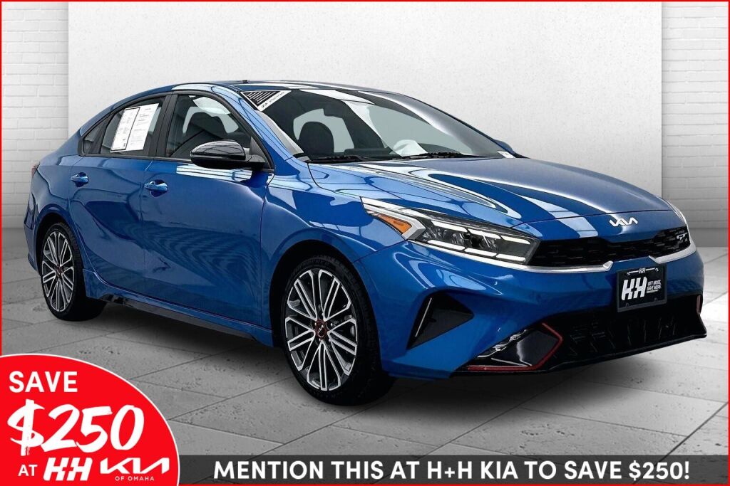Sporty Blue 2023 Kia Forte GT FWD Sedan Front-Wheel Drive Automatic