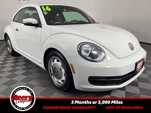 Pure White 2016 Volkswagen Beetle Classic Hatchback Front-Wheel Drive 6-Speed Automatic