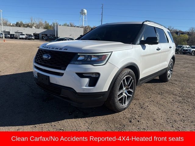 White Platinum 2018 Ford Explorer Sport AWD SUV / Crossover All-Wheel Drive 6-Speed Automatic