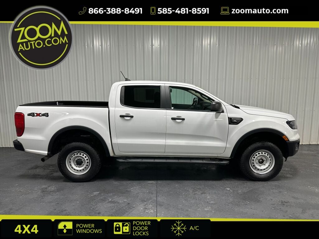 White 2021 Ford Ranger XL SuperCrew 4WD Pickup Truck Four-Wheel Drive Automatic