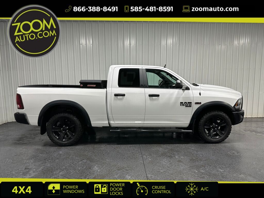 White 2021 RAM 1500 Classic Warlock Quad Cab 4WD Pickup Truck Four-Wheel Drive 8-Speed Automatic