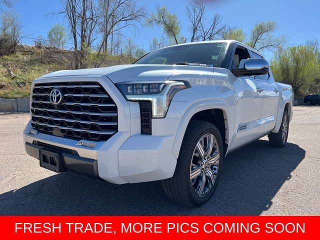 White (Wind Chill Pearl) 2023 Toyota Tundra Hybrid Capstone HV CrewMax Cab 4WD Pickup Truck Four-Wheel Drive Automatic