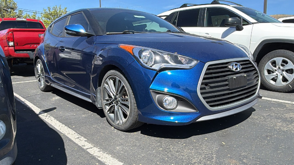 Pacific Blue 2016 Hyundai Veloster Turbo FWD Coupe Front-Wheel Drive 7-Speed Dual Clutch
