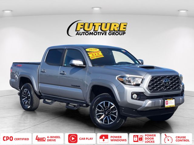 Silver Sky Metallic 2020 Toyota Tacoma TRD Sport Double Cab 4WD Pickup Truck Four-Wheel Drive 6-Speed Automatic