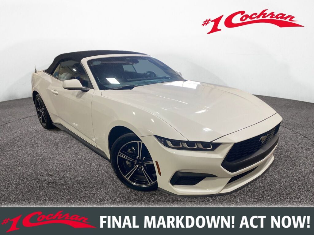 Oxford White 2024 Ford Mustang EcoBoost Premium Convertible RWD Convertible Rear-Wheel Drive Automatic