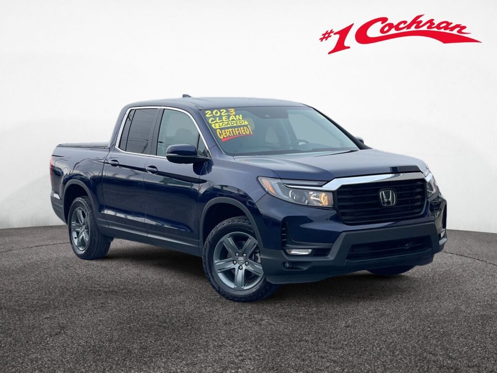 Black (Obsidian Blue Pearl) 2023 Honda Ridgeline RTL AWD Pickup Truck All-Wheel Drive 9-Speed Automatic